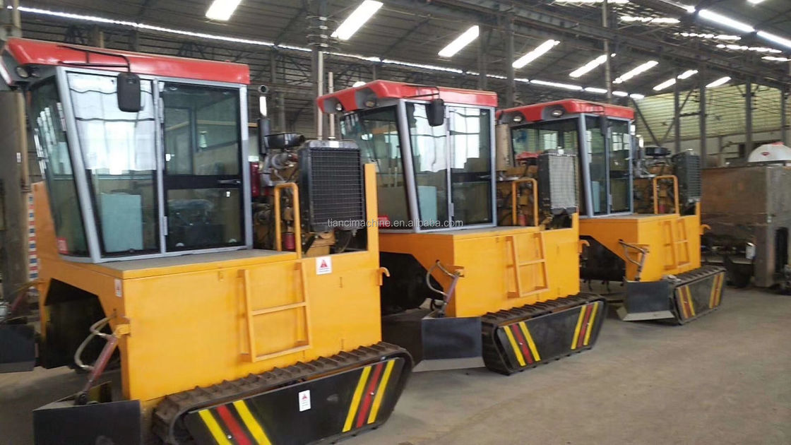 Crawler Type Manure Compost Turner Working Speed 6-10m/Min