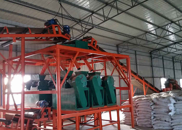 Manure Granulation Production Line Ammonium Chloride Fertilizer Double Roller Press Granulator Production Line