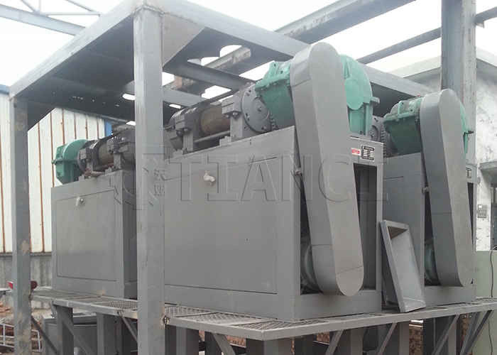 Manure Granulation Production Line Ammonium Chloride Fertilizer Double Roller Press Granulator Production Line