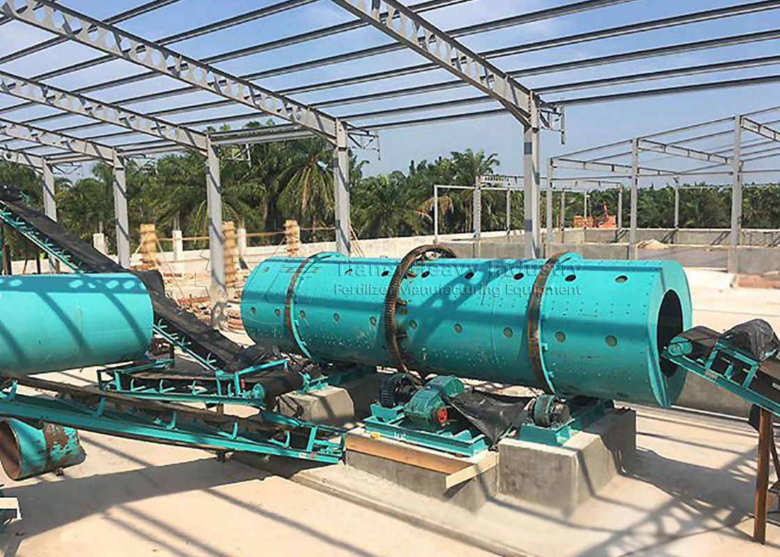 Rotary Drum Granulator Production Line for Organic Fertilizer with Integrated Equipment and 10000 Tons Per Year Production Capacity