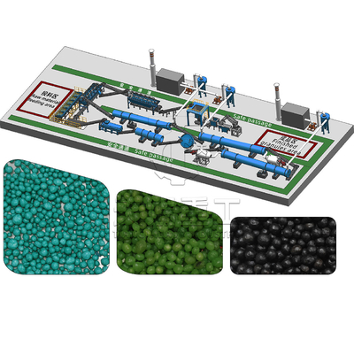 NPK Fertilizer Granulation Drum for Spray Wet Granulation Process
